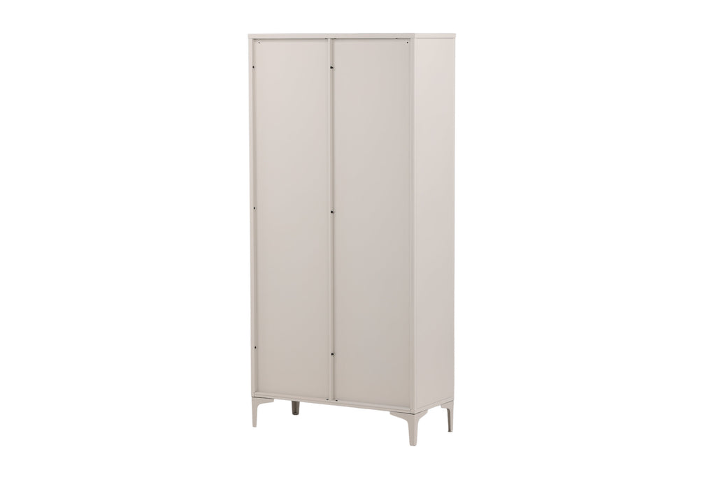 Piring skåp beige stål och glas