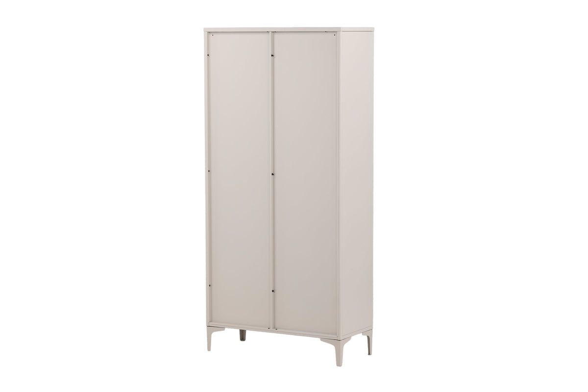 Piring skåp beige stål och glas