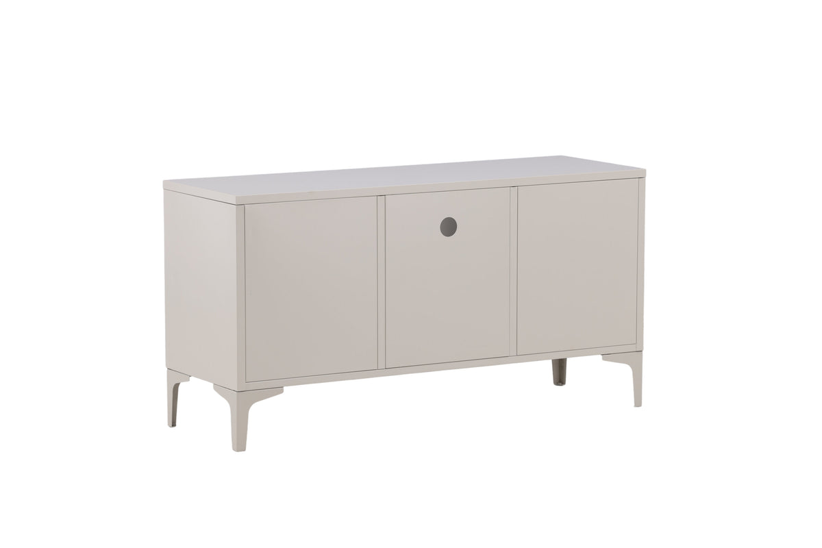 Piring tv-bänk beige stål