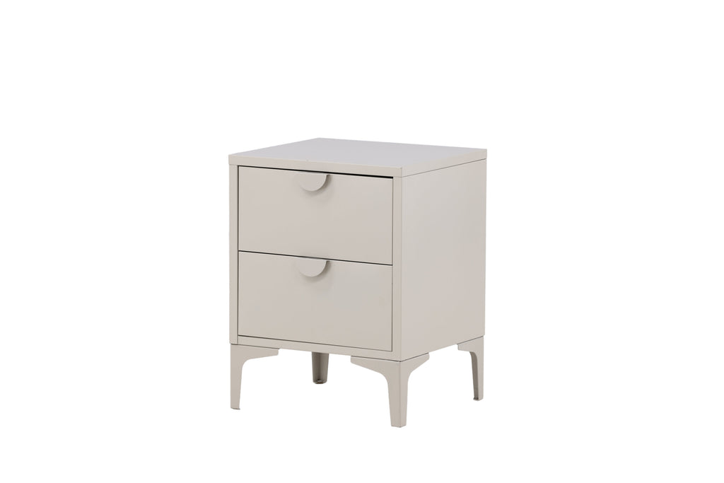 Piring byrå med 2 lådor beige stål