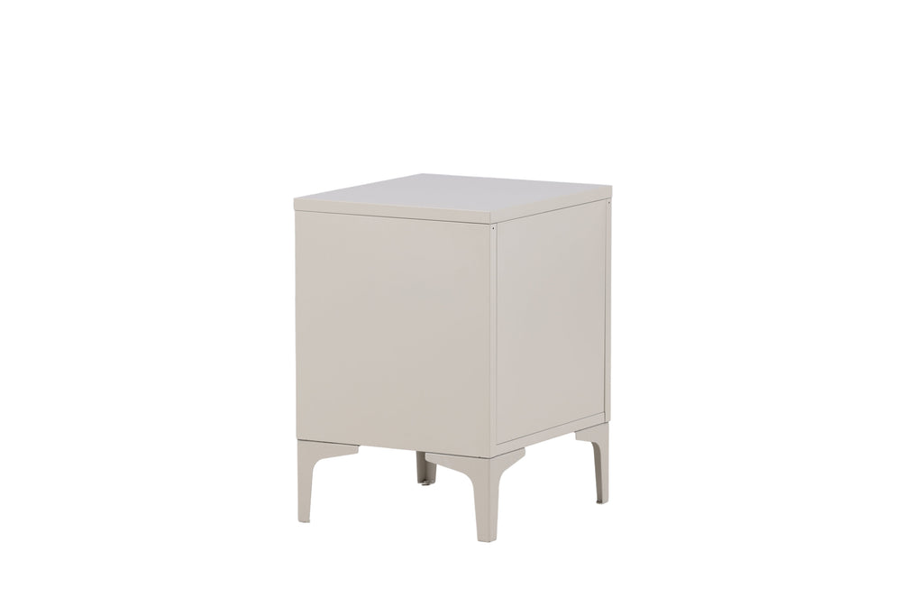 Piring byrå med 2 lådor beige stål