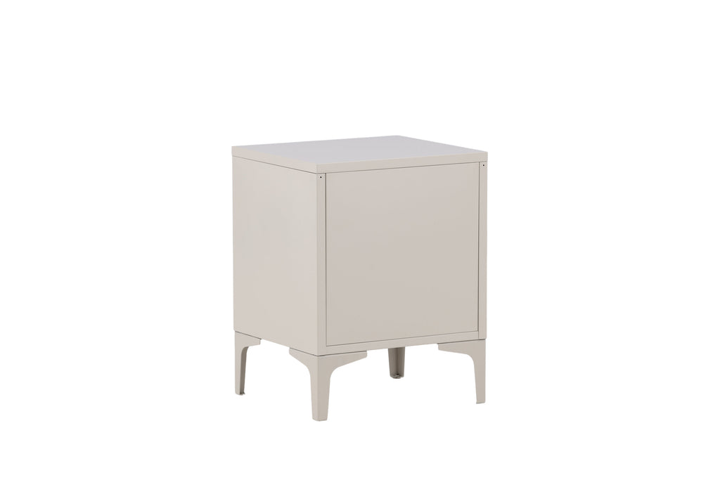 Piring byrå med 2 lådor beige stål