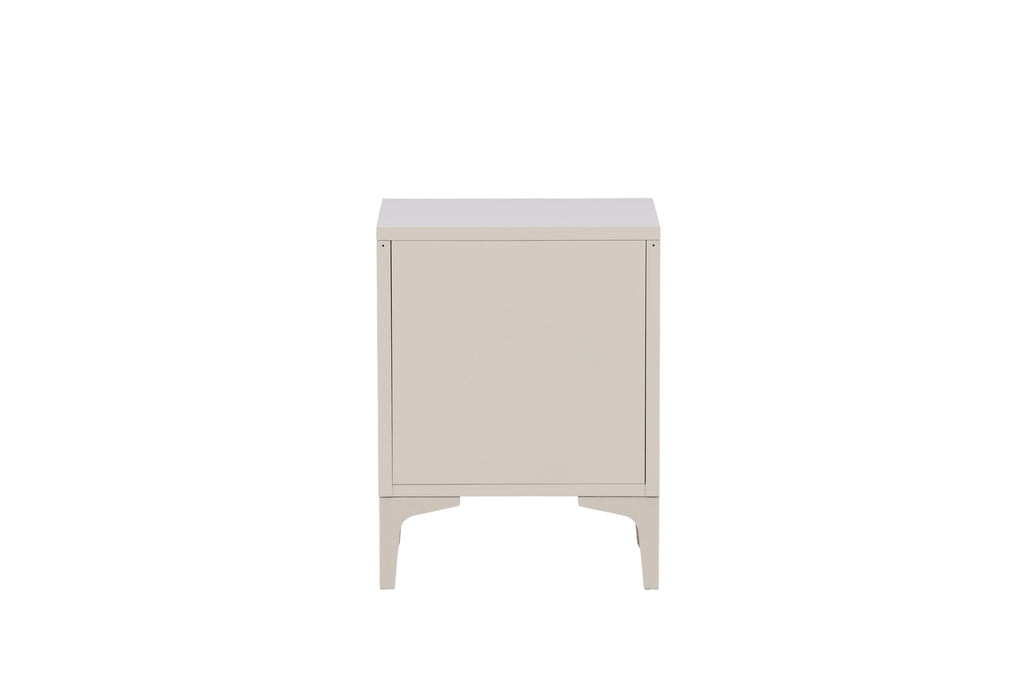 Piring byrå med 2 lådor beige stål