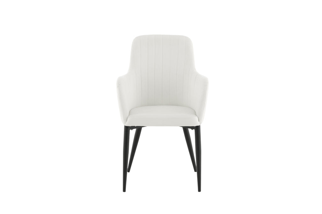 Comfort matstol 2-pack beige manchester med svarta ben