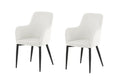 Comfort matstol 2-pack beige manchester med svarta ben