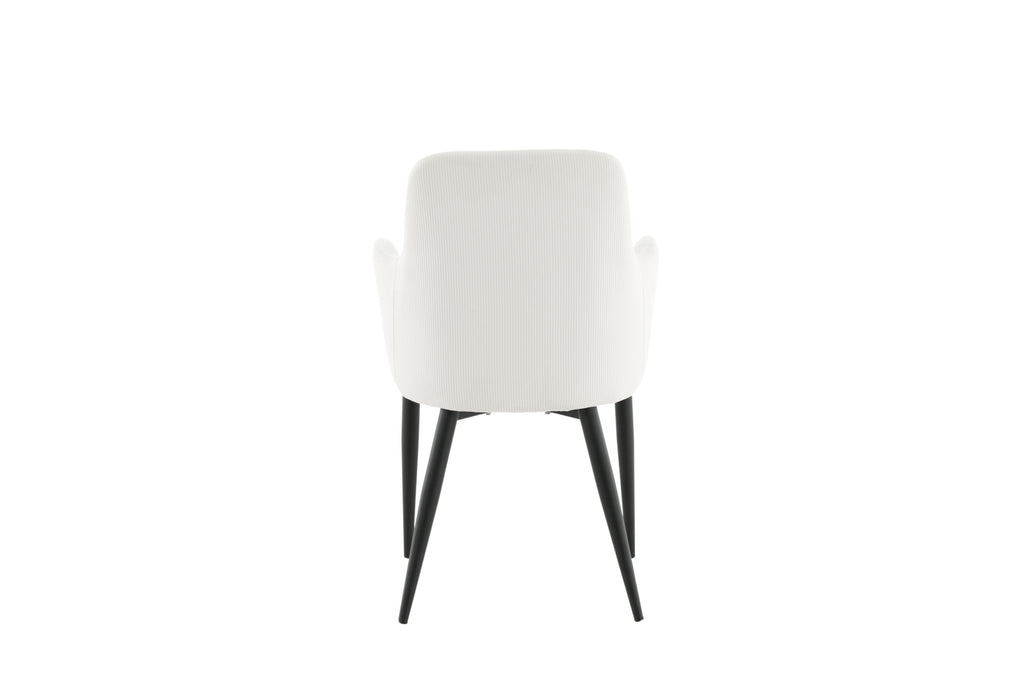 Comfort matstol 2-pack beige manchester med svarta ben