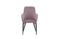 Comfort matstol 2-pack gammelrosa manchester med svarta ben