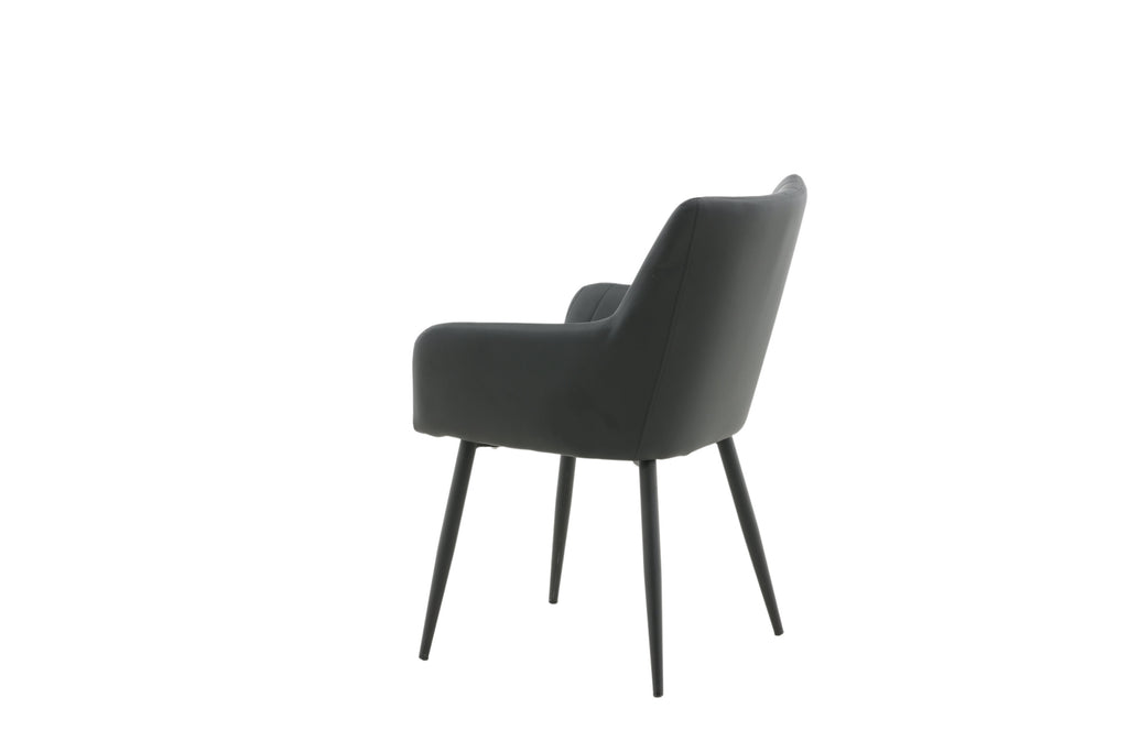 Comfort matstol 2-pack svart med svarta ben
