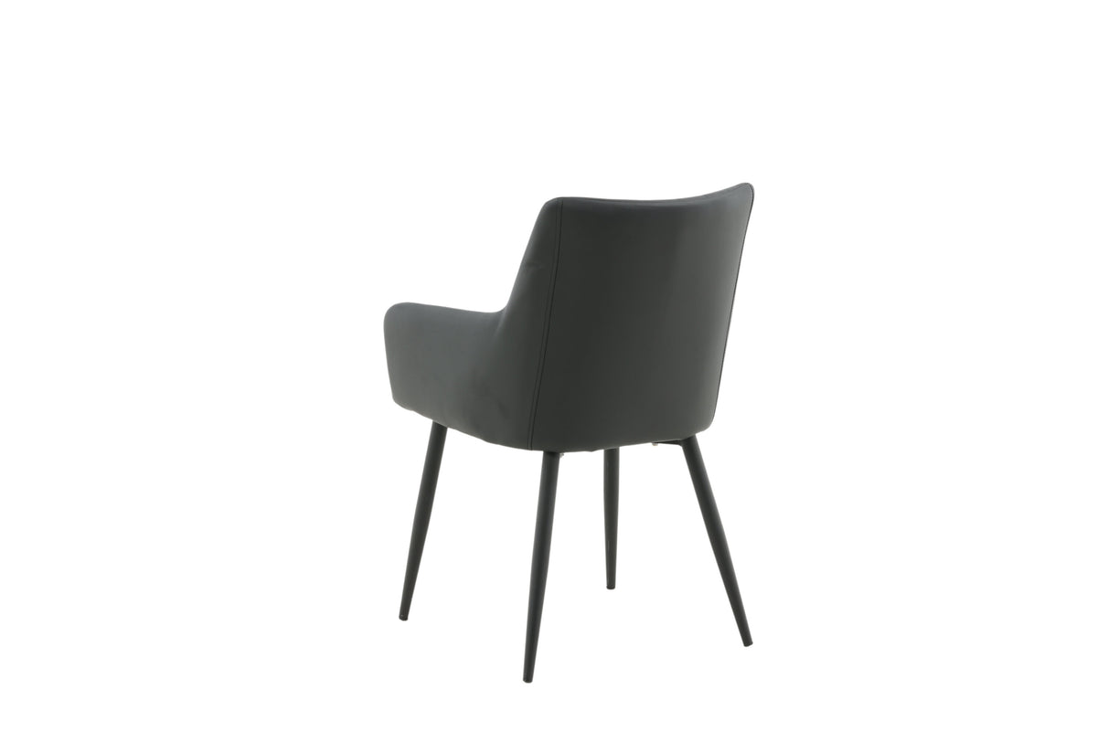 Comfort matstol 2-pack svart med svarta ben