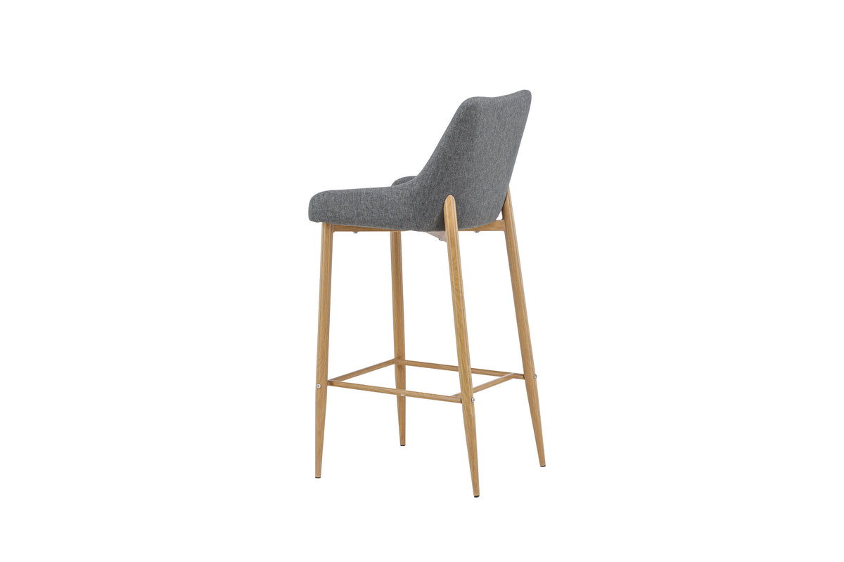 Plaza barstol 2-pack ekfärgad/mörkgrå