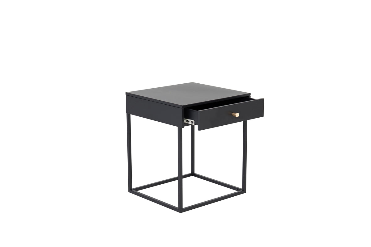 Bakal sängbord svart stål