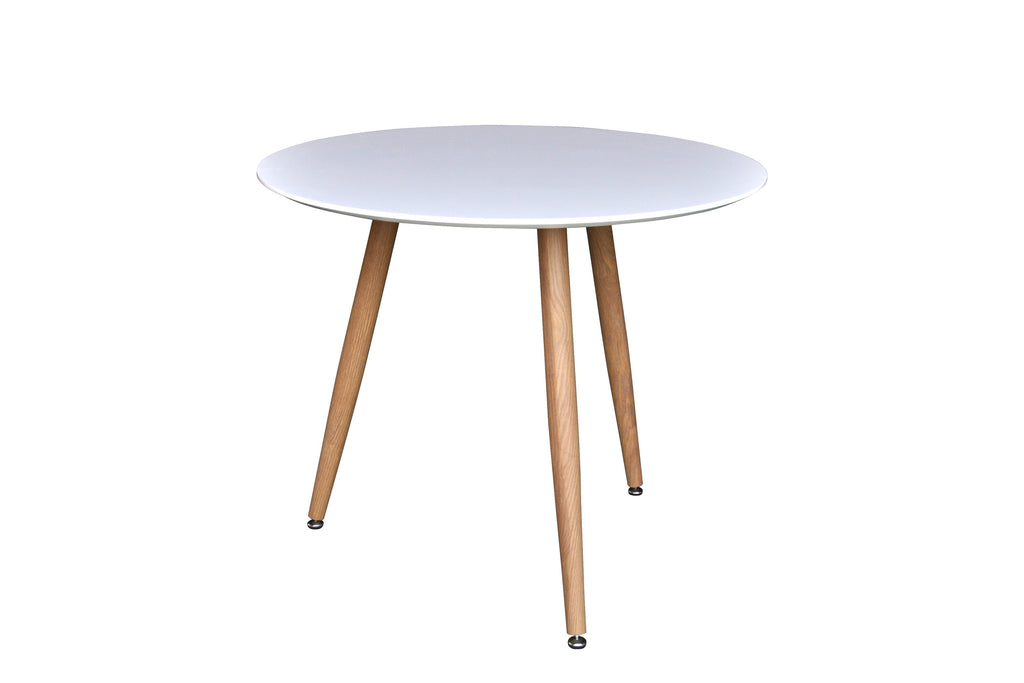 Polar runt matbord Ø90 cm höjd 75 cm ekimitation och vitt