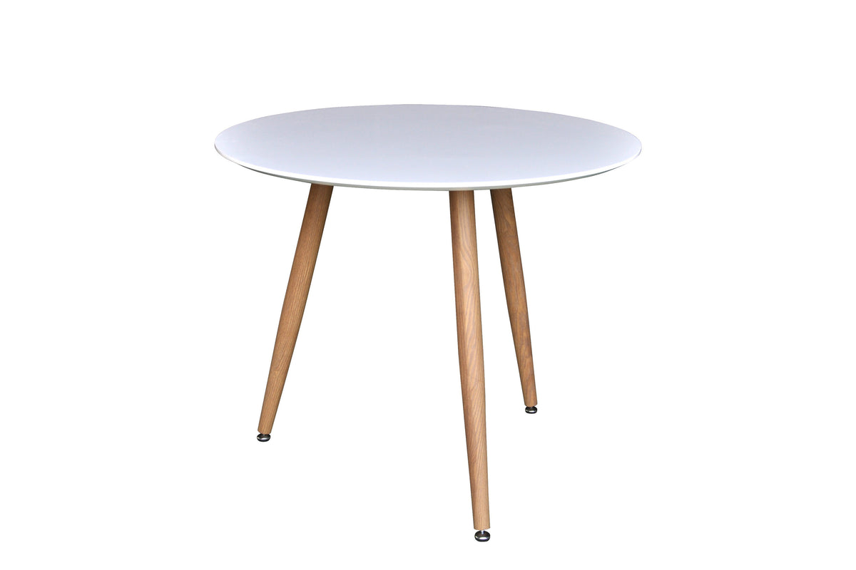 Polar runt matbord Ø90 cm höjd 75 cm ekimitation och vitt
