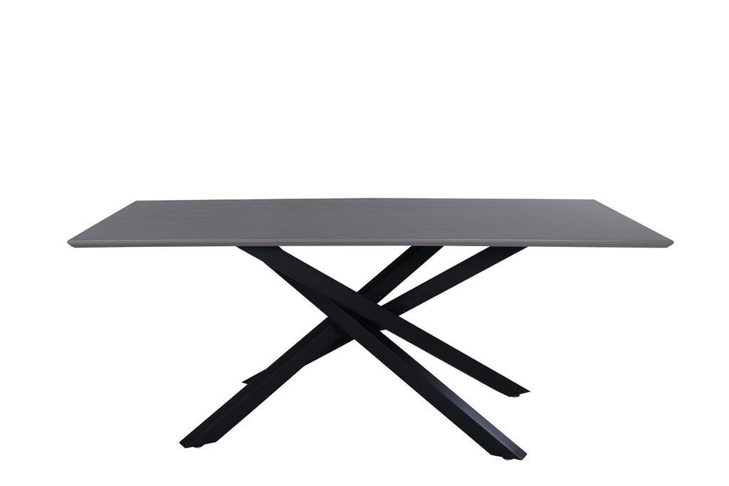 Piazza matbord svart/grå faner