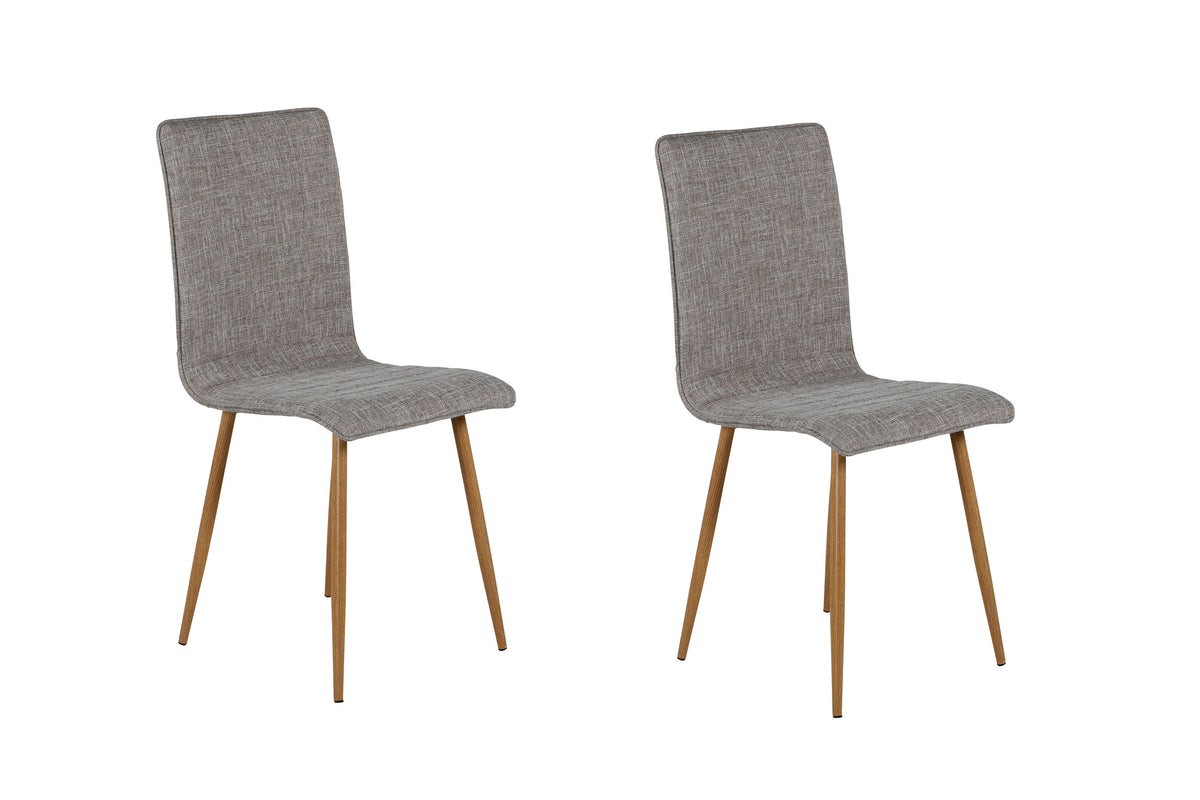 Windu Lyx matstol 2-pack ekimitation och ljusgrå