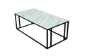 Rock 2.0 soffbord 120x60x45 cm svart med glasmarmor