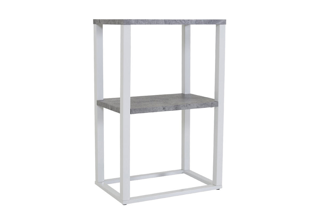 Rise sängbord 45x30x70 cm vitt med betongimitation