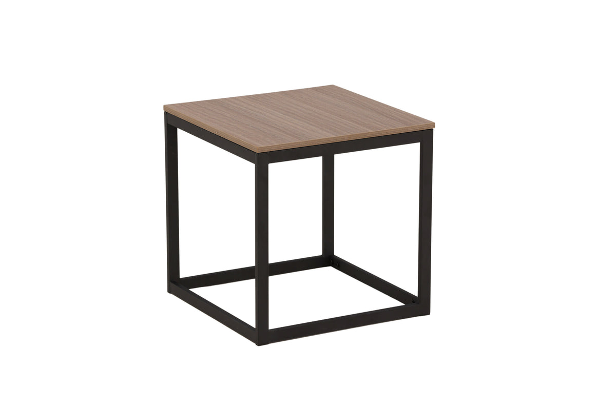 Arbor sidobord svart/mörkbrun MDF
