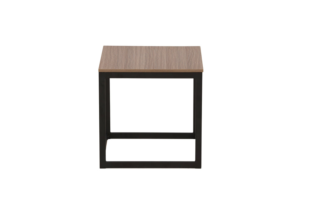Arbor sidobord svart/mörkbrun MDF