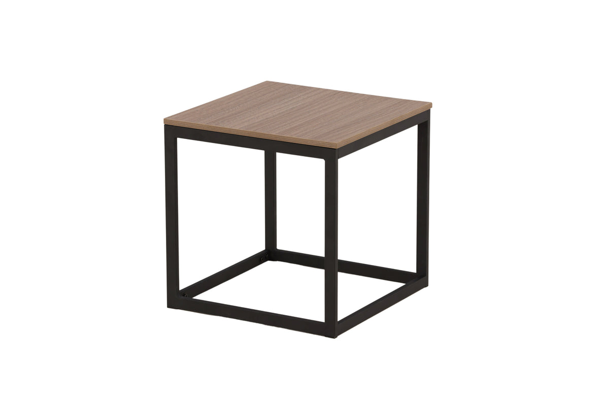 Arbor sidobord svart/mörkbrun MDF