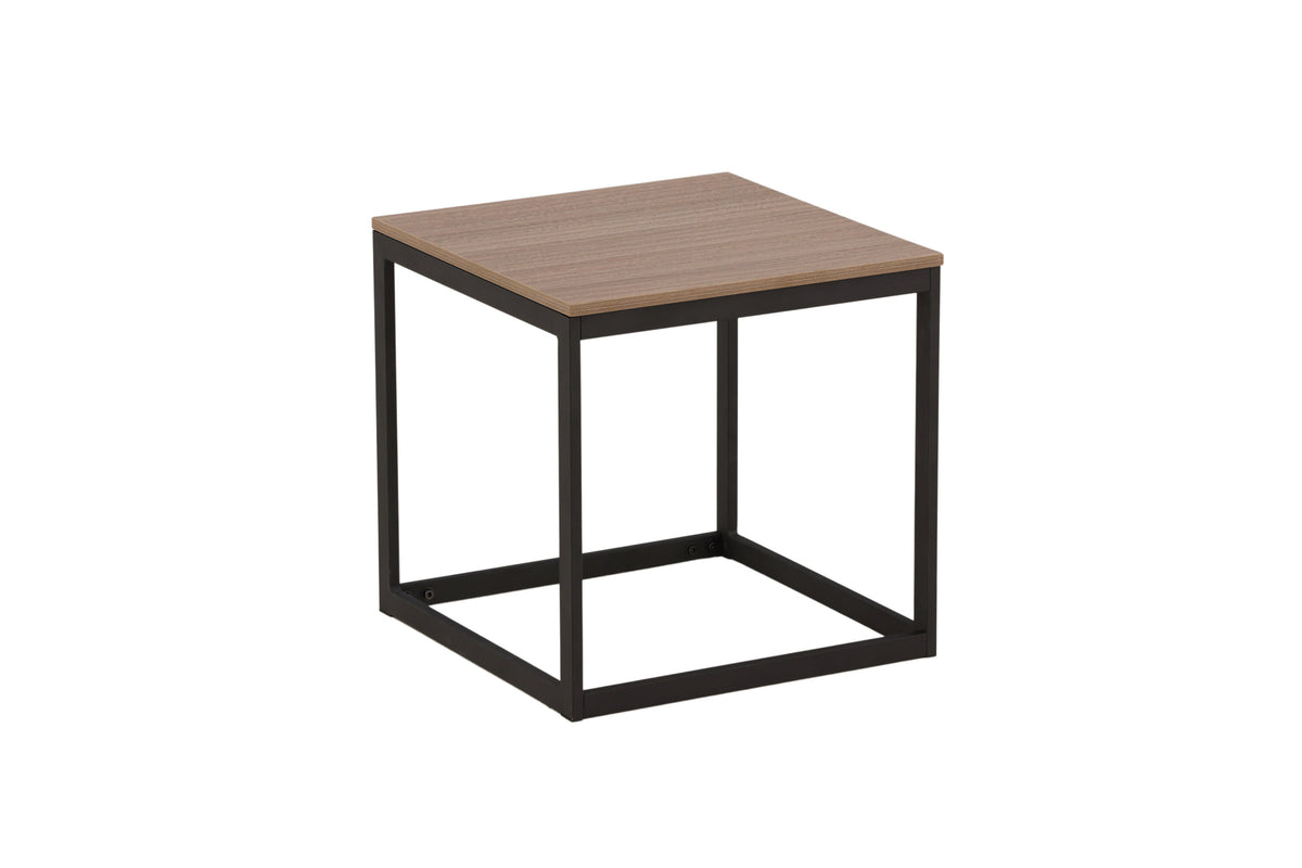 Arbor sidobord svart/mörkbrun MDF