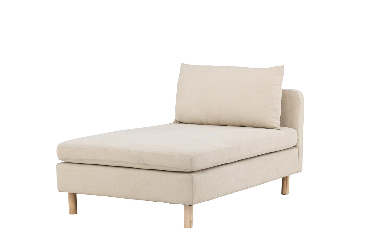 Zero dagbädd beige tyg och träutseende