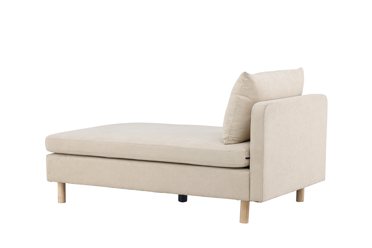 Zero dagbädd beige tyg och träutseende