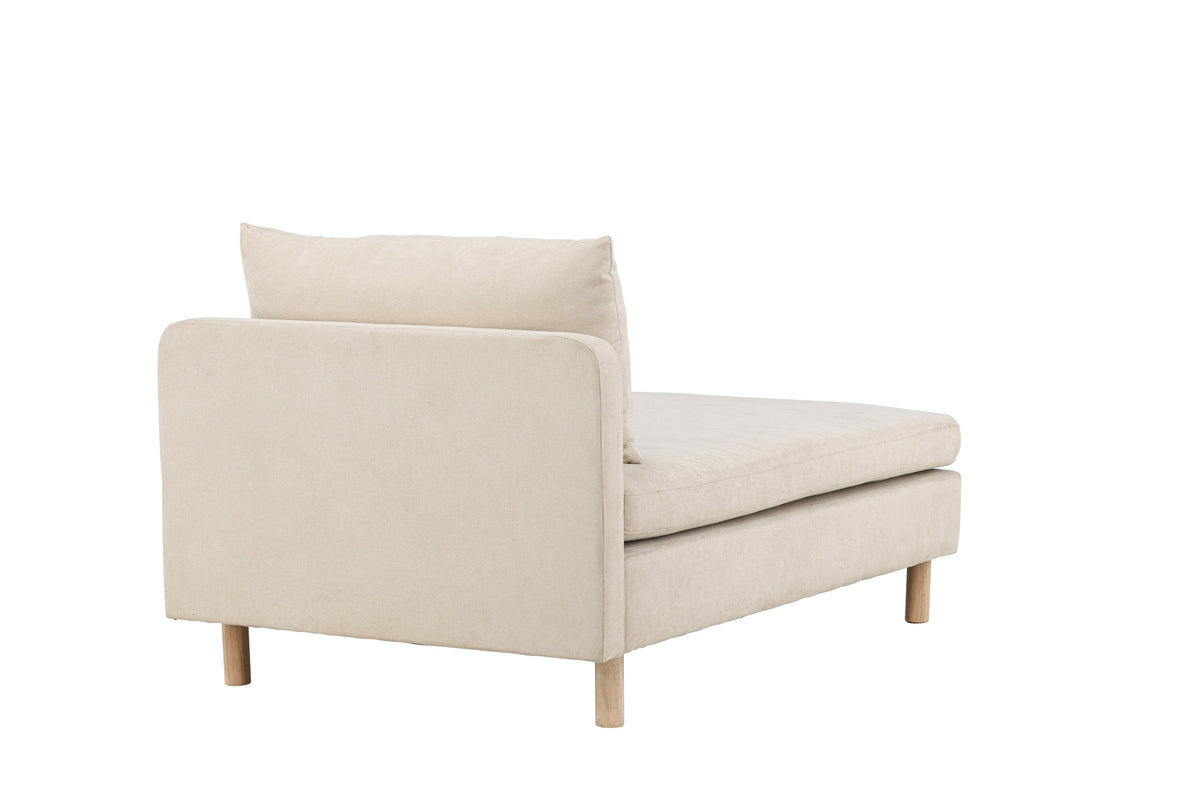 Zero dagbädd beige tyg och träutseende