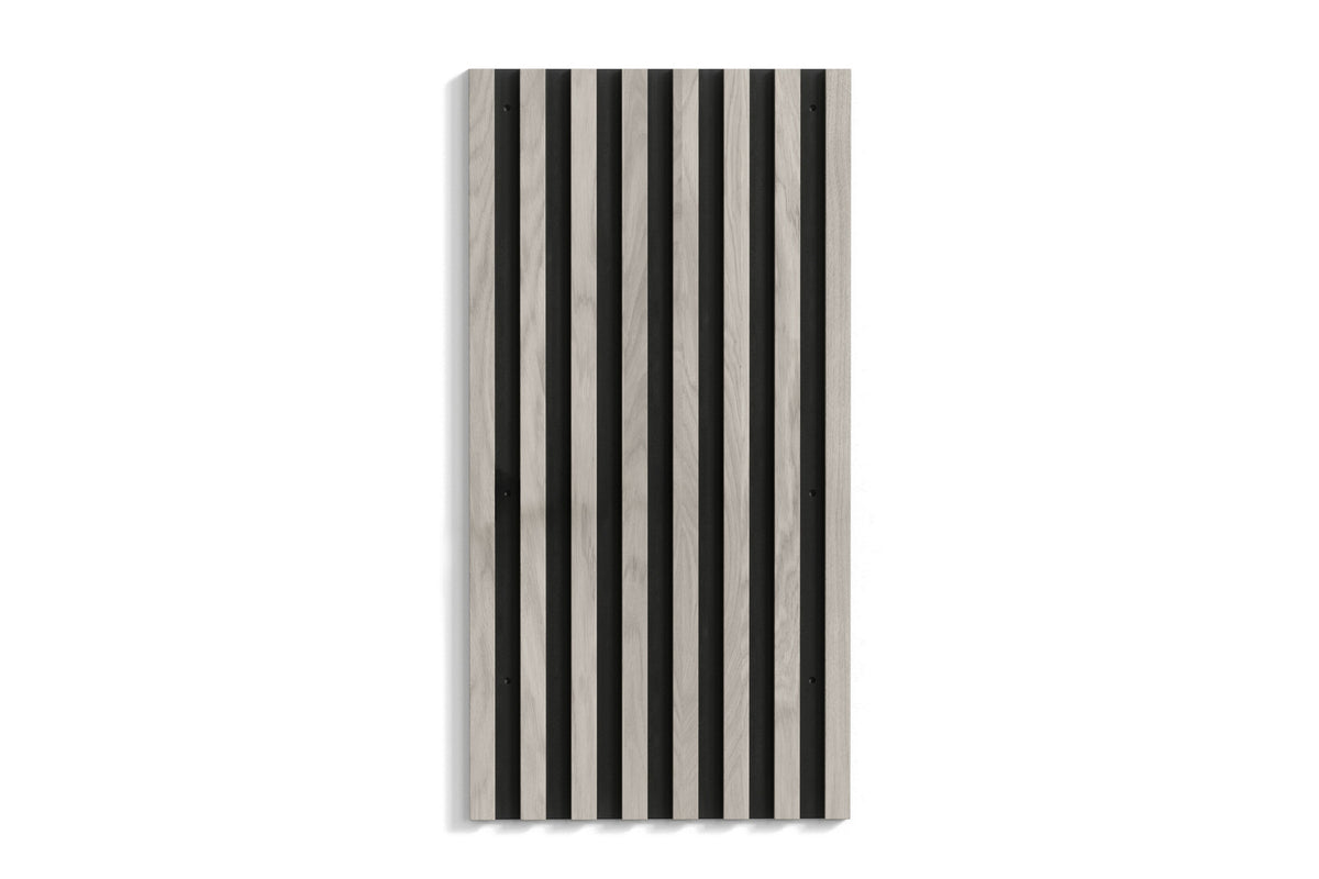 Toulon väggpanel för sängbord 40,5x80x2,8 cm svart och vitlaserad MDF