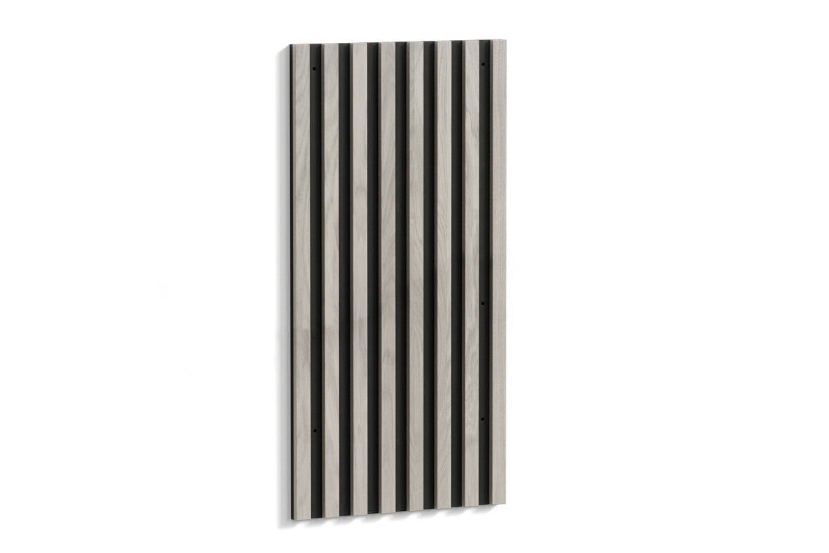 Toulon väggpanel för sängbord 40,5x80x2,8 cm svart och vitlaserad MDF