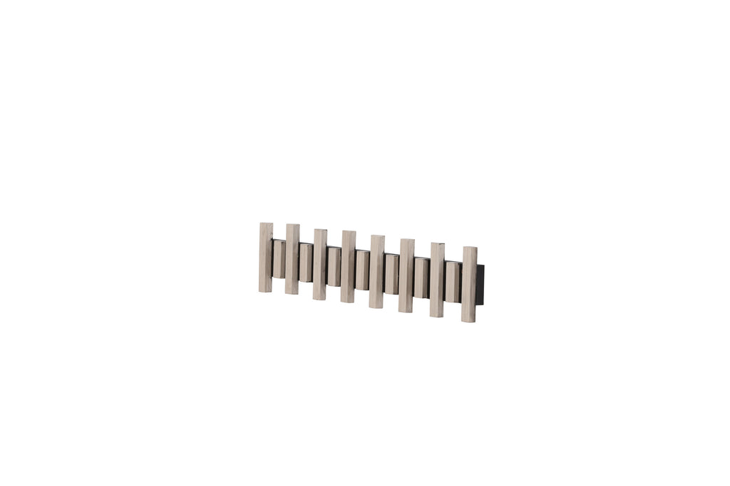 Nimes hatthängare 75x3,5x13 cm svart/vitlaserad MDF