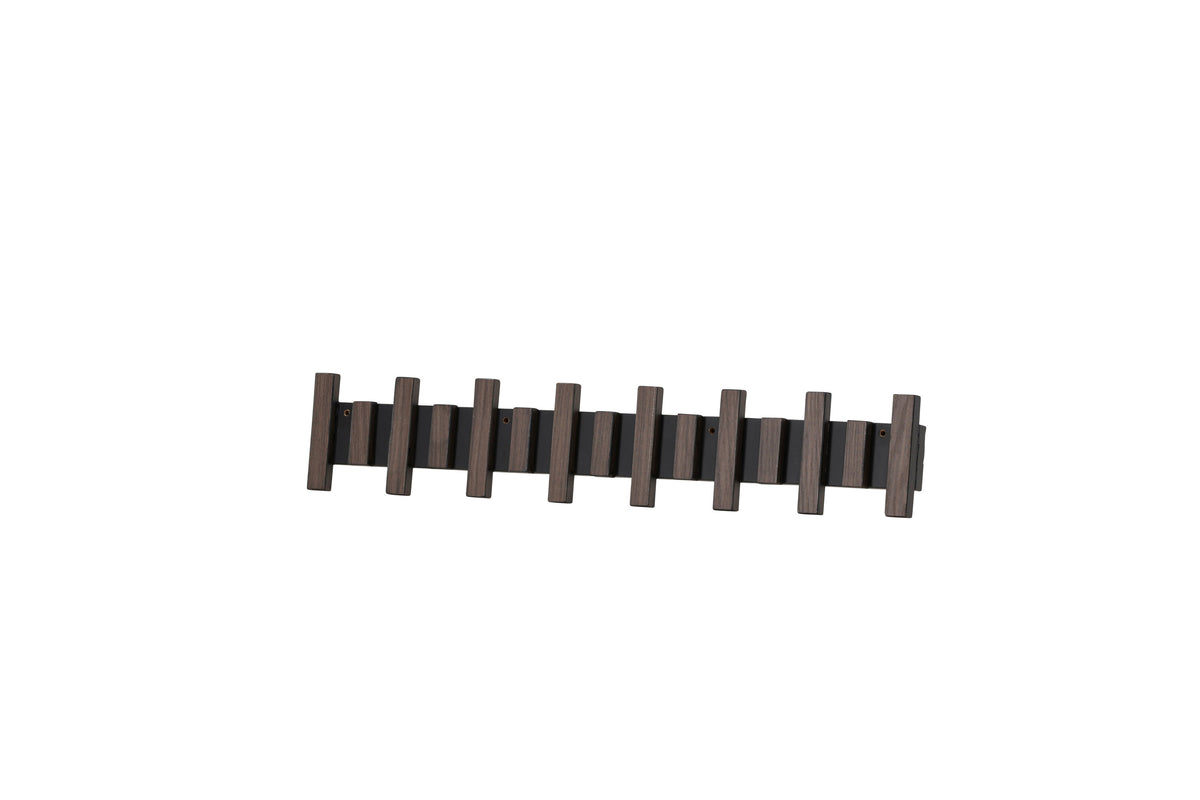 Nimes hatthängare 75x3,5x13 cm svart/mockabrun MDF