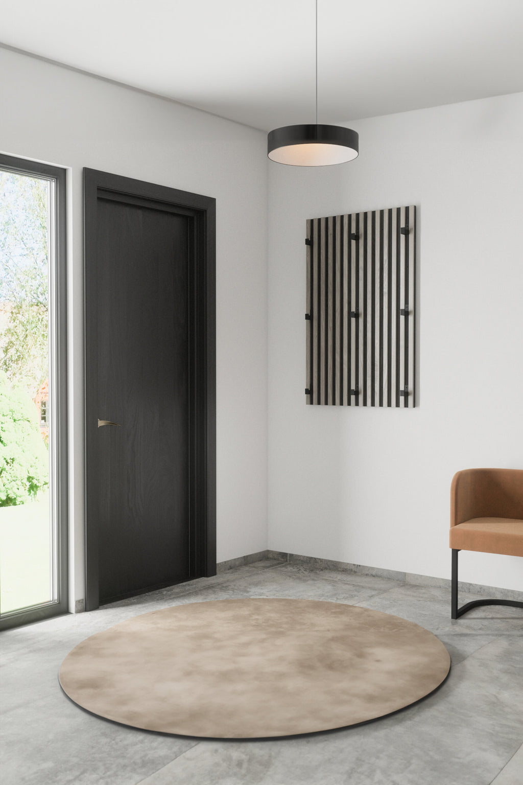 Nimes vägghängare 73x3x114 cm svart/vitlaserad MDF