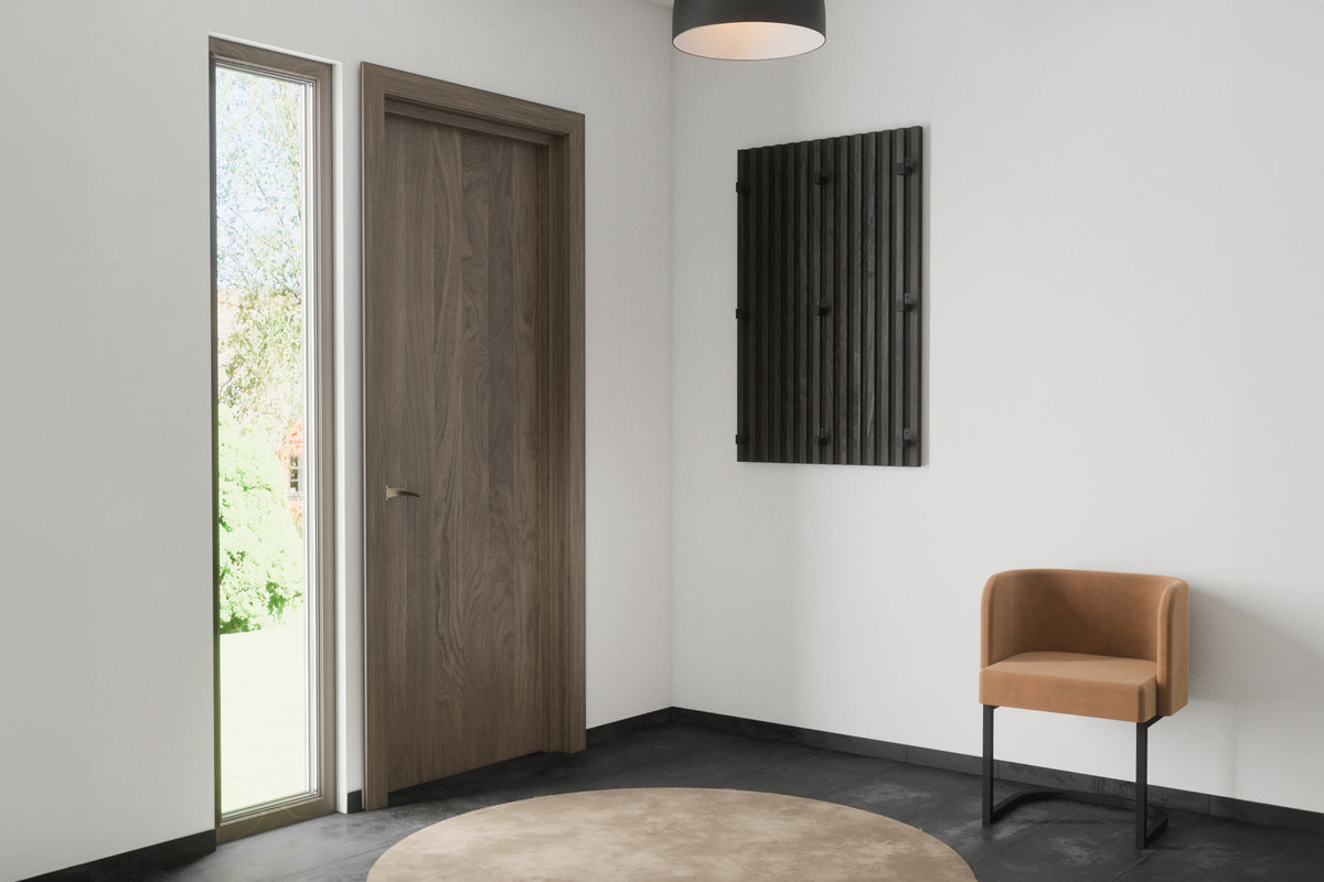 Nimes vägghängare 73x3x114 cm svart/mockabrun MDF