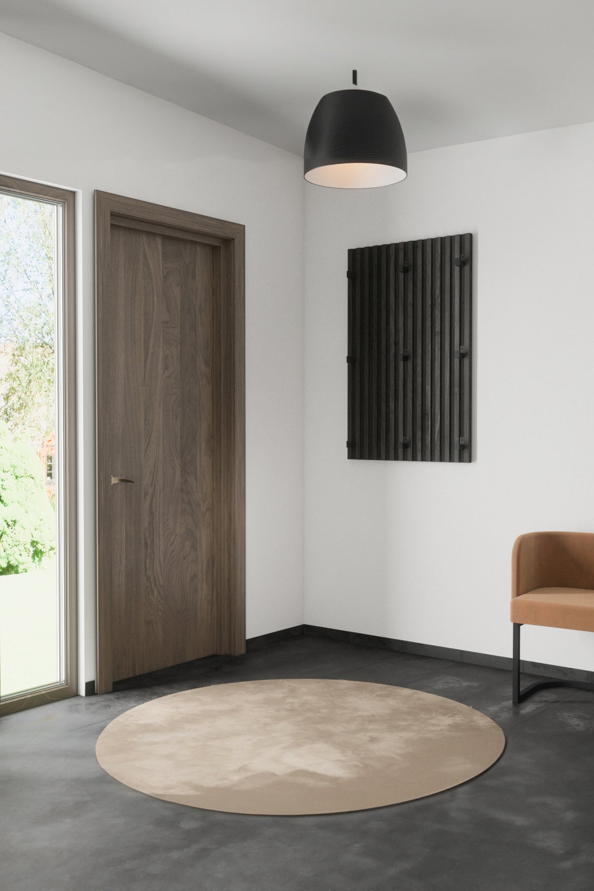 Nimes vägghängare 73x3x114 cm svart/mockabrun MDF