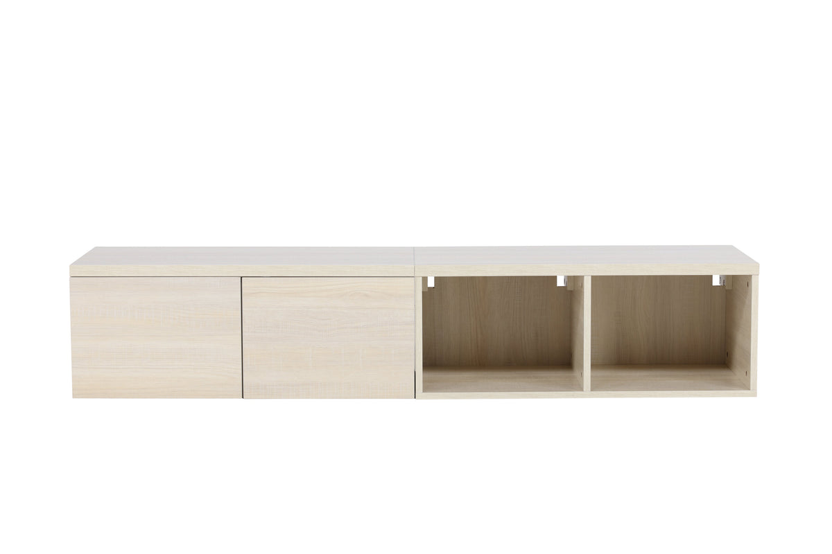 Nomi tv-bänk 180x35 cm vitlaserad