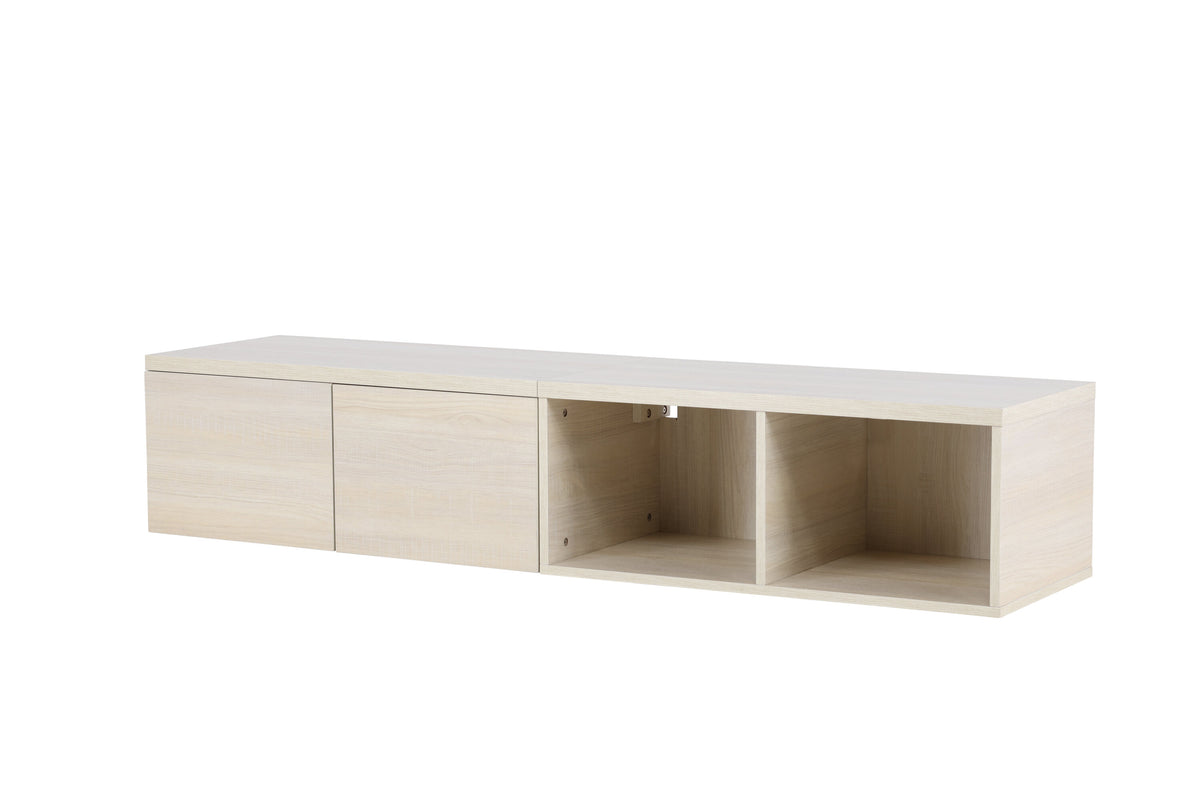 Nomi tv-bänk 180x35 cm vitlaserad