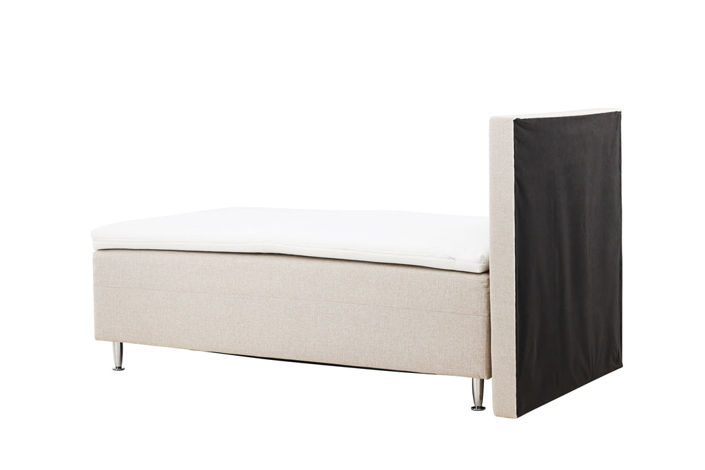 Mesa enkelsäng 120x200 cm beige/mattsilver