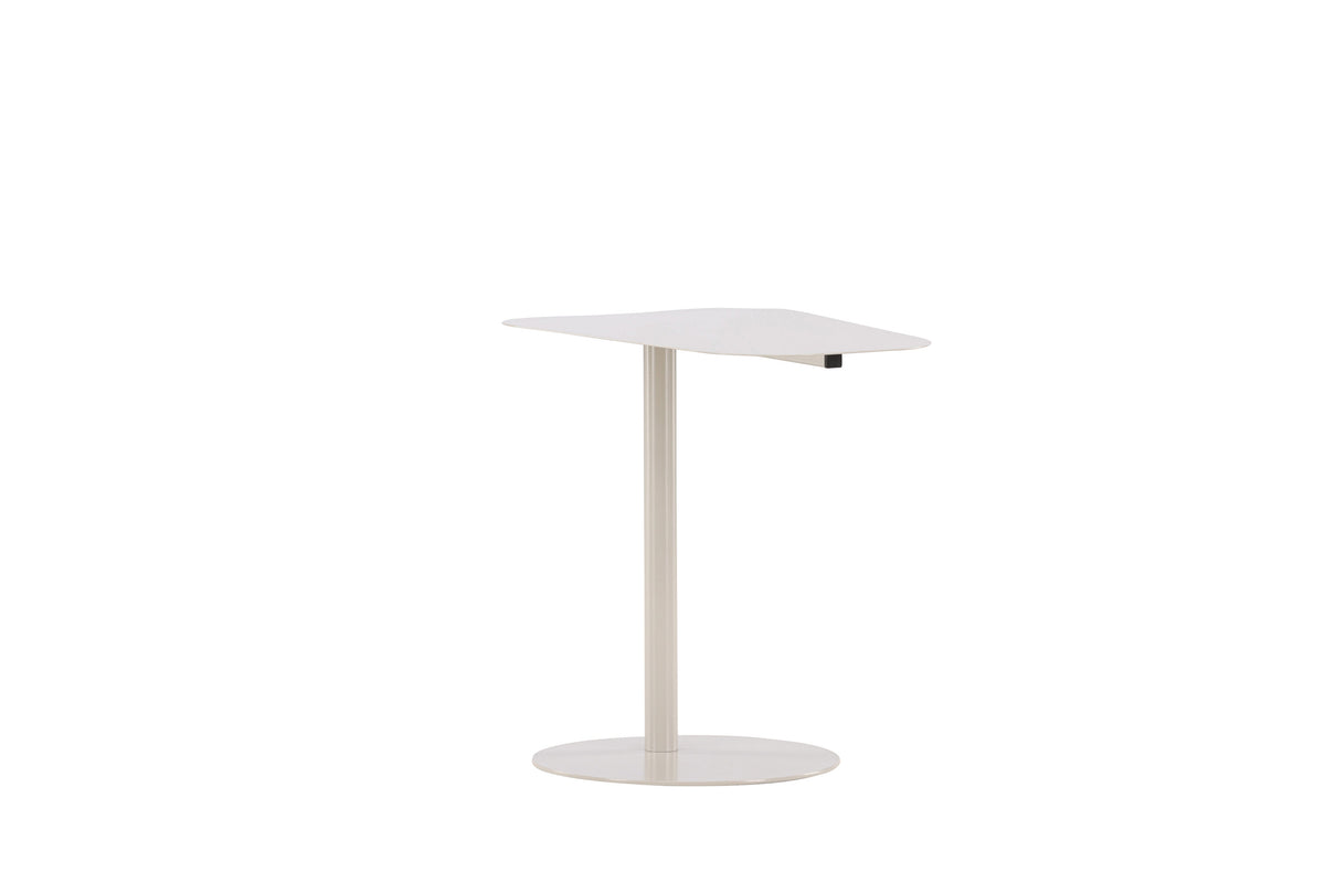 San Jose sidobord beige i stål