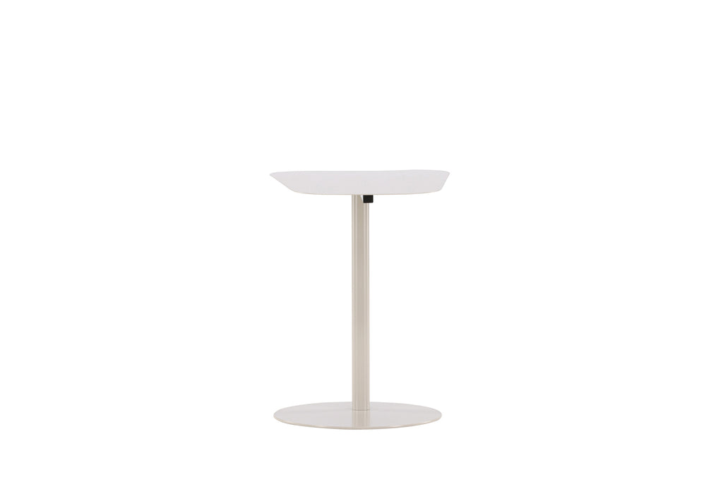 San Jose sidobord beige i stål