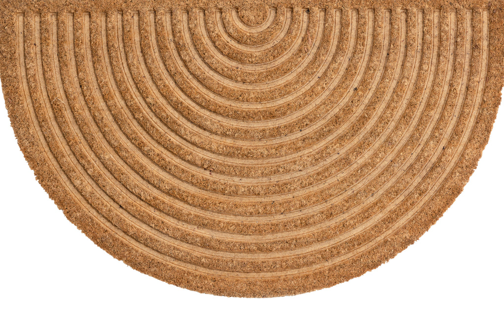 Noah halvmåneformad dörrmatta 45x75 cm natur/svart kokosfiber