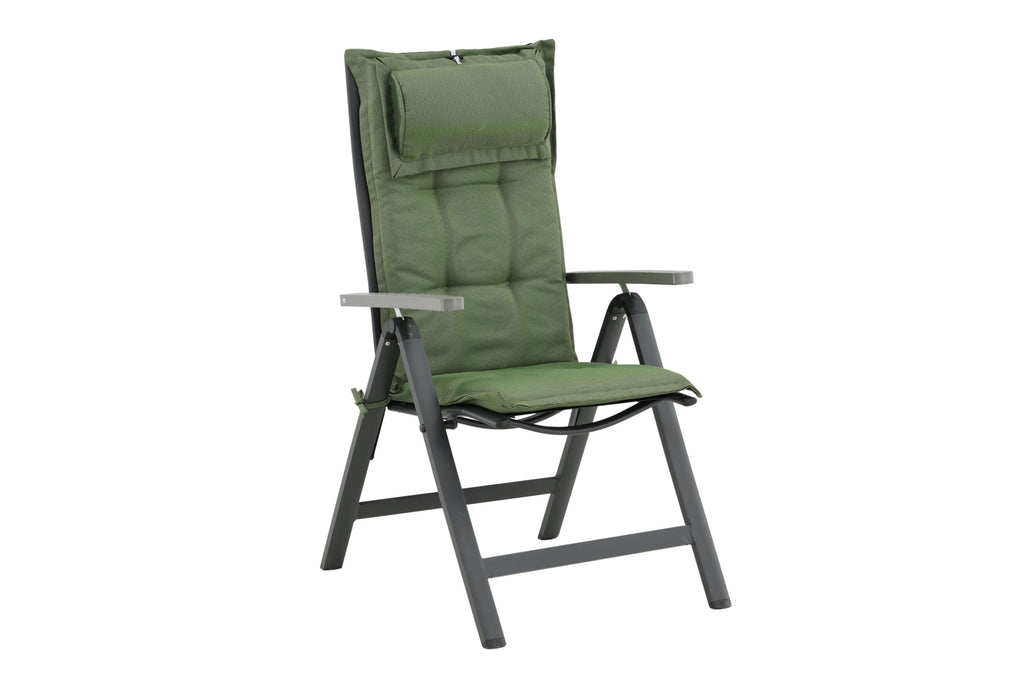 Olive positionsdyna med kudde 6-pack grön polyester