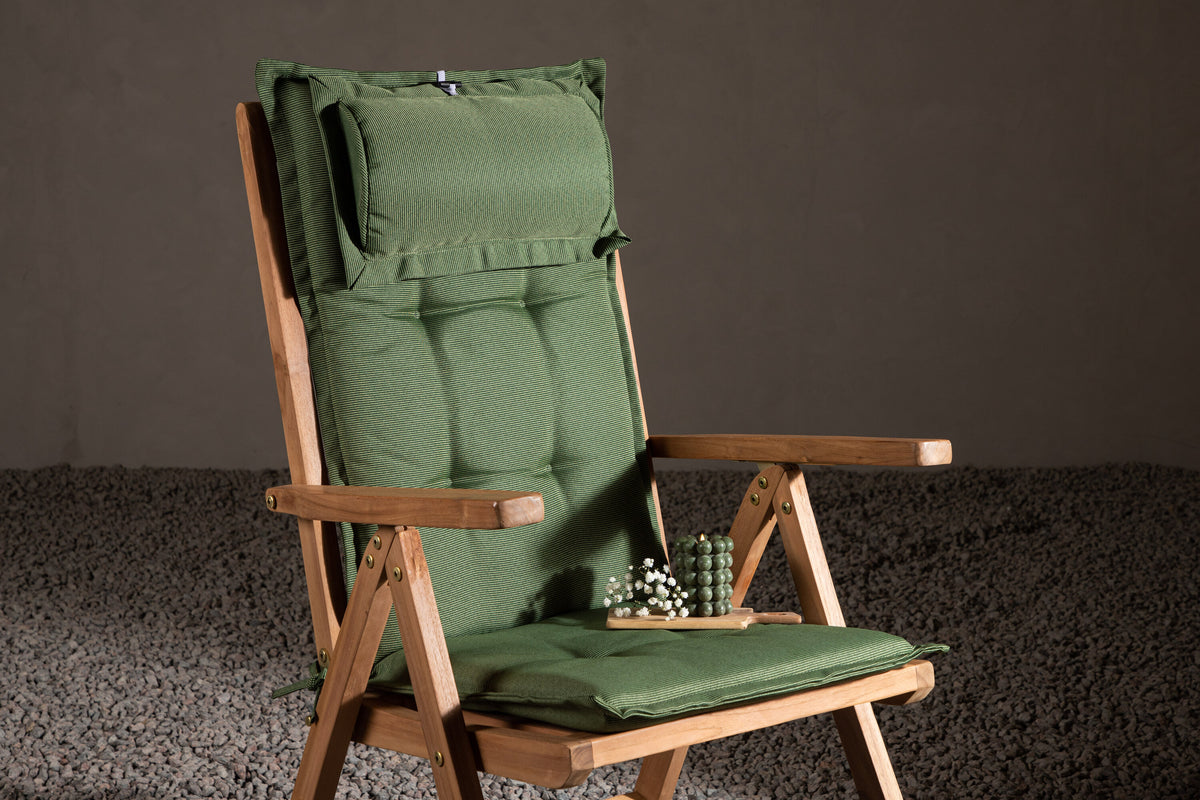 Olive positionsdyna med kudde 6-pack grön polyester