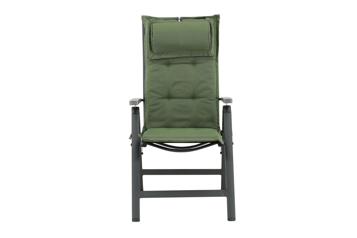Olive positionsdyna med kudde 6-pack grön polyester
