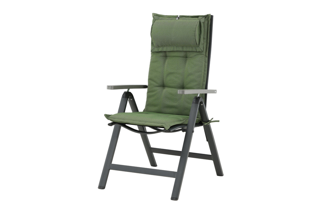 Olive positionsdyna med kudde 6-pack grön polyester