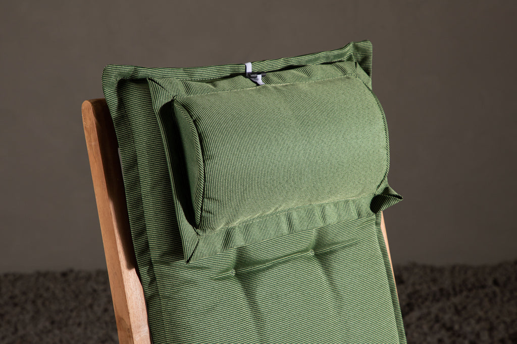 Olive positionsdyna med kudde 6-pack grön polyester