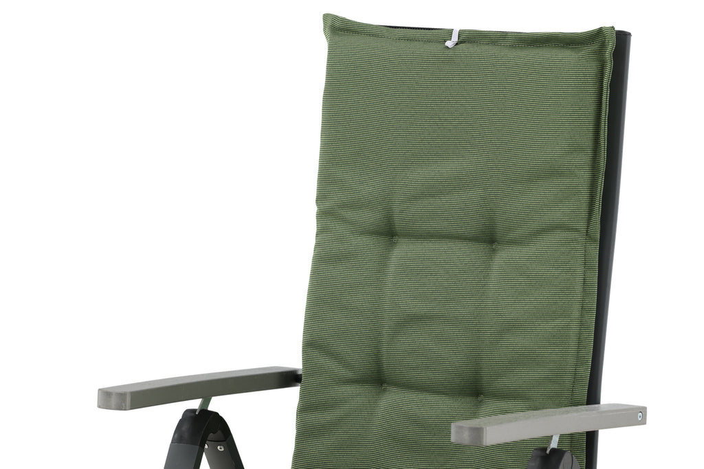 Olive positionsdyna med kudde 6-pack grön polyester