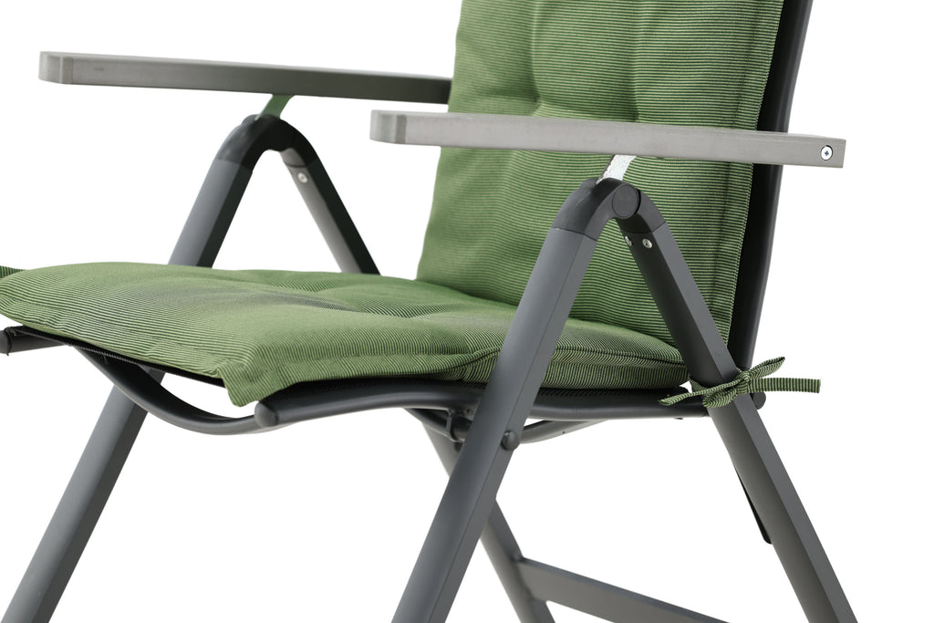 Olive positionsdyna med kudde 6-pack grön polyester