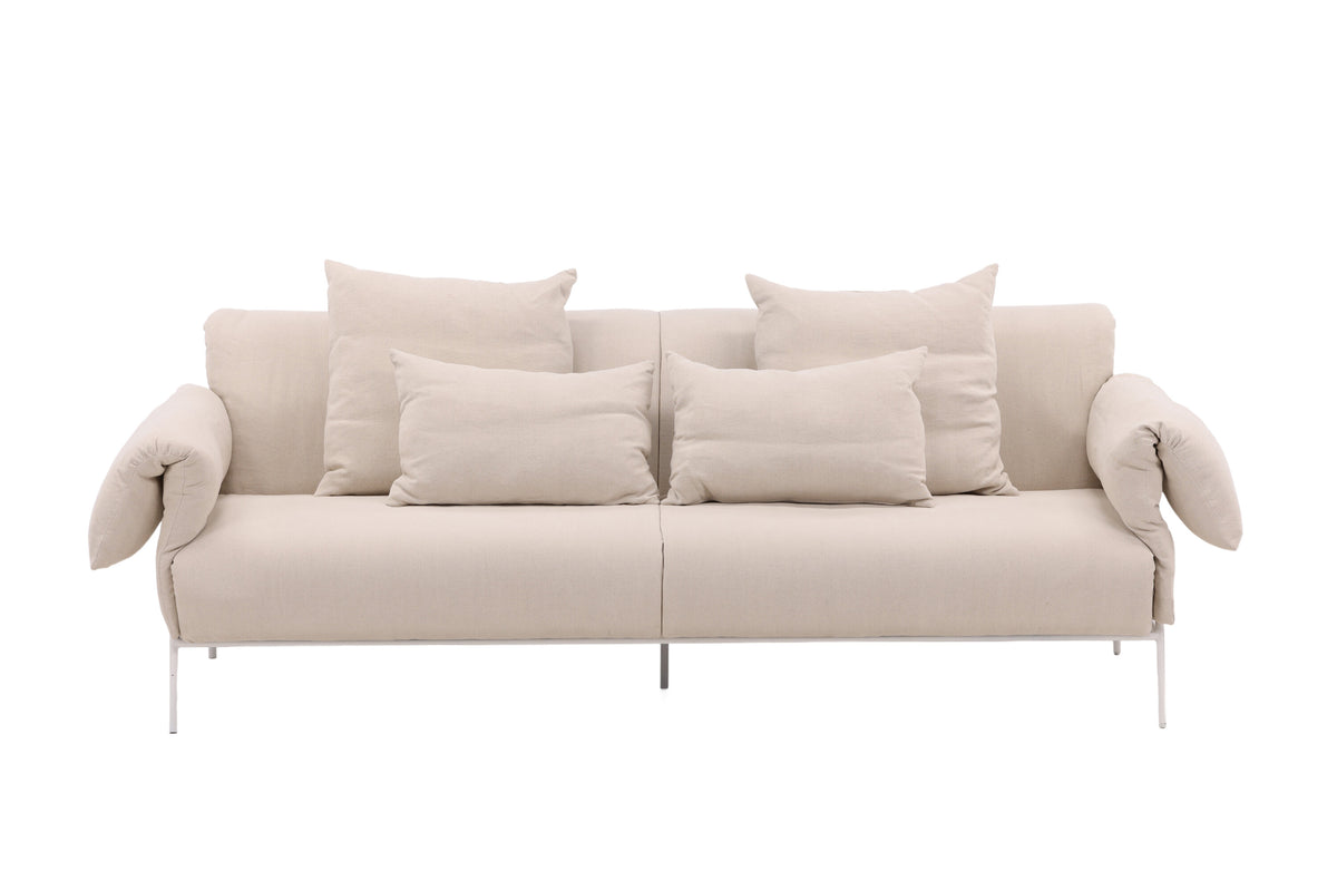 Öckerö 3-sitssoffa vit/beige linne