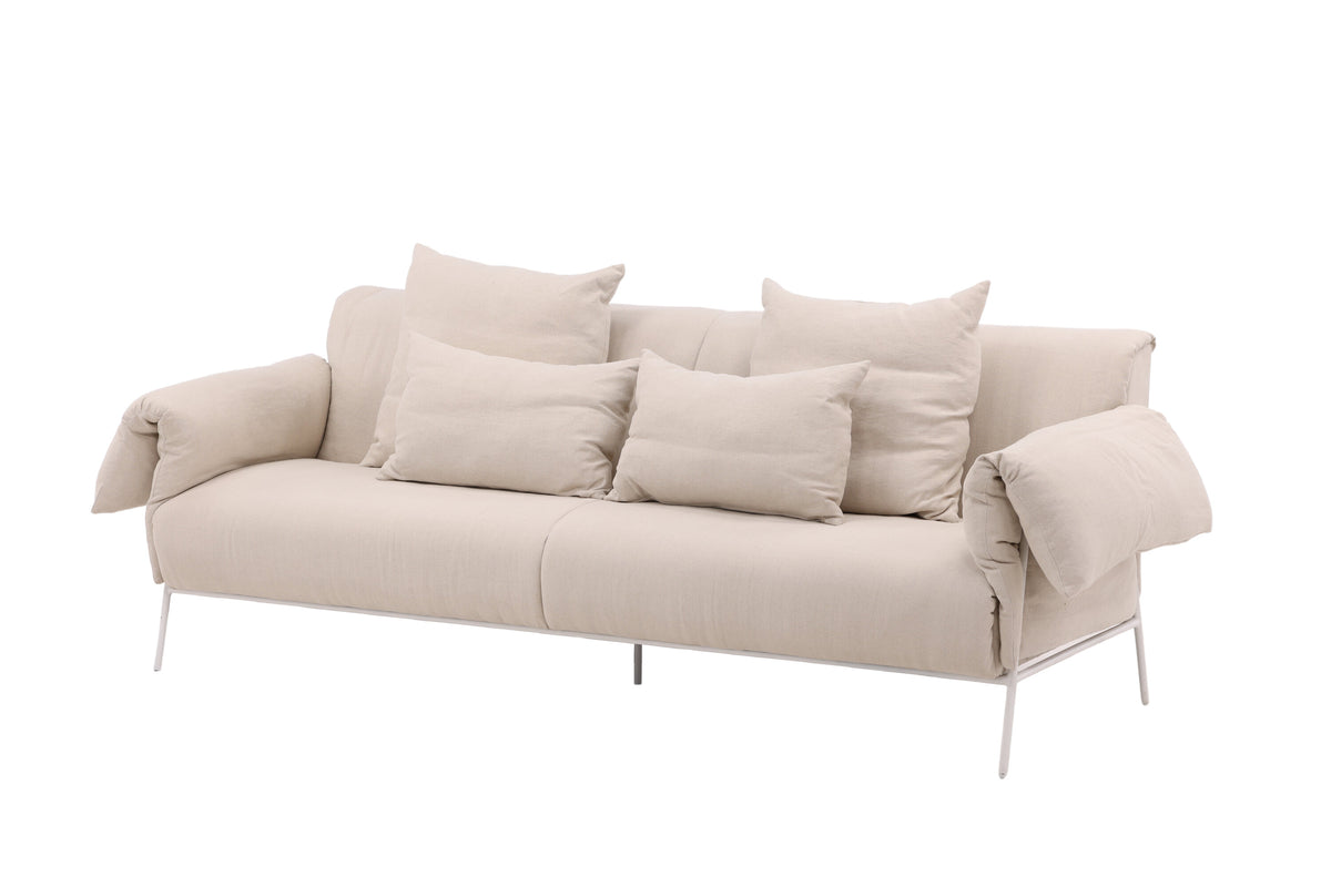 Öckerö 3-sitssoffa vit/beige linne